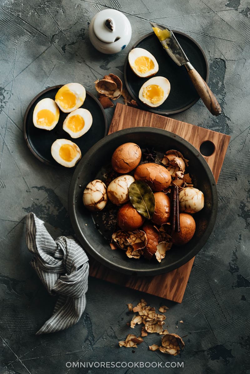 Chinese Tea Eggs (w/ Soft and Hard Boiled Eggs, 茶叶蛋) - Make delicious marbled eggs that are bursting with flavor. {Gluten Free adaptable} Chinese Tea Eggs (marbled eggs) using soft boiled and hard boiled eggs